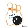 Big Dot of Happiness Strike Up the Fun - Bowling - Shaped Thank You Cards - Birthday Party or Baby Shower Thank You Note Cards & Envelopes - Set of 12 - 3 of 4