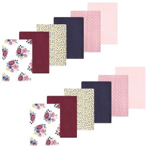 Luvable Friends Hudson Baby Flannel Burp Cloths 12pk Set - 1 of 2
