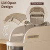4-Tier Slim Bathroom Storage Cabinet, Waterproof Narrow Floor Cabinet, Bathroom Storage Organizer for Small Spaces, Laundry, Kitchen, Office - 3 of 4