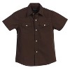 Gioberti Boy's Casual Western Plaid Long Sleeve Pearl Snaps Shirt - 2 of 3