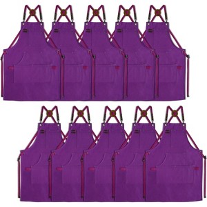 Heavy-Duty Multi-Pocket Canvas Apron - for Gardening, Painting, BBQ, Carpentry & More, Adjustable Sizes M to XXL for All Professions - 1 of 4