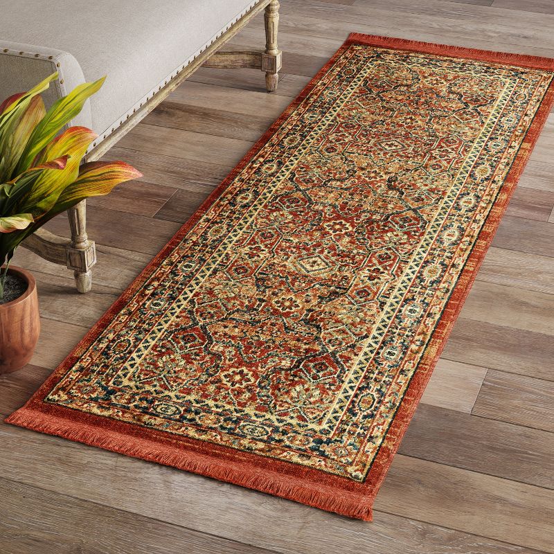 Damask Woven Persian with Fringe Rug - Threshold&#153;, 4 of 6
