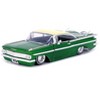 1959 Chevrolet Impala Lowrider Green Metallic with Cream Top and Wire Wheels "Street Low" Series 1/24 Diecast Model Car by Jada - 2 of 3