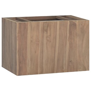 vidaXL Wall-mounted Bathroom Cabinet 23.6 in.x15.4 in.x15.7 in. Solid Wood Teak - 1 of 4