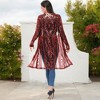 Anna-Kaci Women's Long Sequin Cardigan Open Front Sheer Duster Jacket - 3 of 4