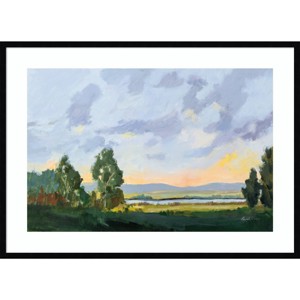 41" x 30" Evening Skies I by Pamela Munger Wood Framed Wall Art Print - Amanti Art: Giclee Print, Acrylic Glazing - 1 of 4