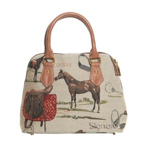 Signare USA Horse Brown Convertible Top Handle Handbag - 1 of 1