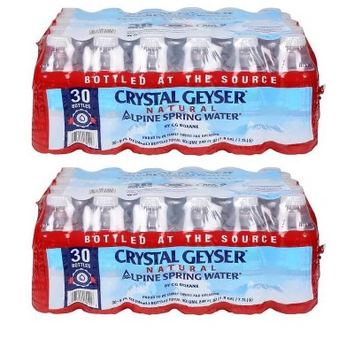 Crystal Geyser Natural Alpine Spring Water - 8oz Bottle (pack Of 60)