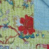 HomeRoots 50" X 70" Green And Red Floral Cotton Quilted Kantha Throw Blanket with Embroidery - 4 of 4
