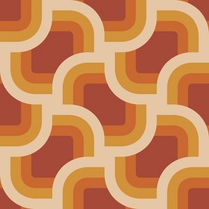 Nicole Miller Retro Geo Clay and Turmeric Peel & Stick Wallpaper - 1 of 4
