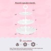 Attop 10-Pack Cupcake Stand Set with 3 Double & 3 Triple Tier Stands, 4 Appetizer Trays for Birthday Baby Bridal Shower Party White - 3 of 4