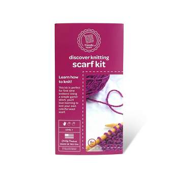 Friendly Loom Discover Knitting Scarf Kit Pink