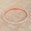 Slickblue Classic 5.75ct CZ Tennis Bracelet in Rose Gold, 7-Inch Bracelet for Women - 3 of 3