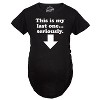 Maternity This Is My Last One Seriously Pregnancy T shirt Funny Announcement Tee - Crazy Dog Maternity T Shirt - 2 of 4