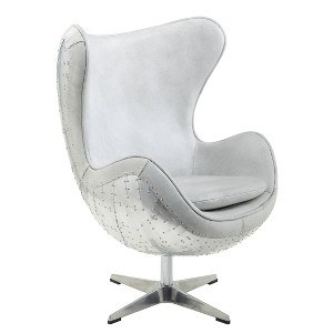 33.5" Brancaster Accent Chair: Acme Furniture, No Assembly, Swivel Base, Wood Composite - 1 of 4