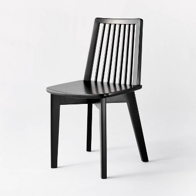 Linden Modified Windsor Wood Dining, Studio Mcgee Dining Chairs Black