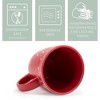 Elanze Designs Wonderful Raw Clay Bottom Red 16 ounce Ceramic Christmas Coffee Mug - 3 of 4