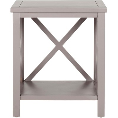 CandenceCross Back End Table - Grey - Safavieh