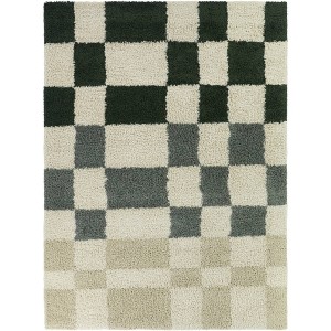 Balta Rugs Abstract Checkered Grid Plush Shag Area Rug - 1 of 4