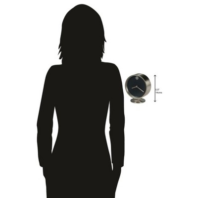 Modern Black and Silver Quartz Table Clock