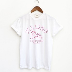 Simply Sage Market Women's Malibu California Short Sleeve Garment Dyed Tee - 1 of 2
