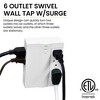 Go Green Power (GG-16310TSW) 6 Outlet Swivel Wall Tap with Surge Protection, White - 3 of 4
