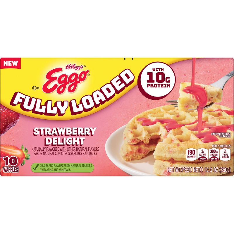 Eggo Frozen Fully Loaded Strawberry Delight Waffles - 12.3oz/10ct, 2 of 6