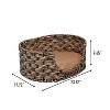 THE LICKER STORE Perri Classic Farmhouse Handwoven Hyacinth Oval Pet Bed with Machine-Washable Cushion - 4 of 4