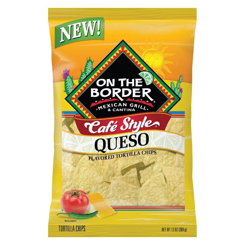 On The Border Queso Chips - 13oz, 1 of 5