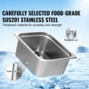 VEVOR 6 Pack Hotel Pans, 1/2 Size Anti-Jam Steam Pan, 0.8mm Thick Stainless Steel Restaurant Steam Table Pan, 6-Inch Deep Commercial Table Pan - 3 of 4