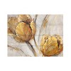 Trademark Fine Art - Tim Otoole 'Golden Poppies On Taupe I' Wood Slat Art - 2 of 4