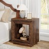 MAYEERTY Wood End Table, Square Side Table Nightstands with Storage - 2 of 4