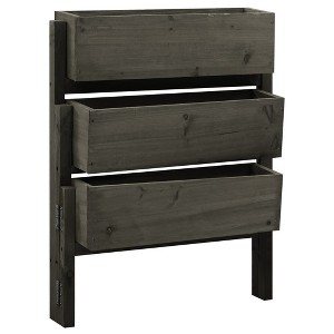 vidaXL Garden Folding Planter Gray 23.6"x5.5"x29.5" Solid Firwood - 1 of 4