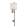 Savoy House Devon 1 - Light Wall Light in  Satin Nickel - 3 of 4