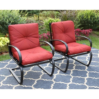 2pk Outdoor Arm Chairs with 4" Cushion - Captiva Designs