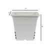 SUNPACK Durable Tall Plastic Nursery Pot, White, 9in (Pack of 1) - 3 of 3