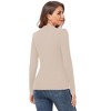 Womens Deep V Neck Pullover Sweater Front Twist Halter Style Ribbed Knit Sweater Fall Tops for Lady - 2 of 4