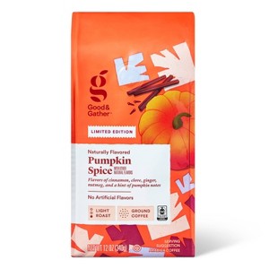 Naturally Flavored PUMPKIN SPICE Light Roast Ground Coffee - 12oz - Good & Gather™ - 1 of 4