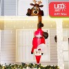 Joyfy 8FT Christmas Inflatables Outdoor Decoration, Hanging Reindeer and Climbing Santa Inflatable with LEDs for Xmas Party Indoor Outdoor Yard Decor - 2 of 4