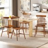 HOMCOM Windsor Dining Chairs Set, Farmhouse Wooden Kitchen Chairs with Rubber Wood Frame, Spindle Back for Dining Room, Living Room - 2 of 4