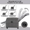 Outdoor Wicker Recliner Chair, Patio Recliner with Independently Adjustable Backrest and Footrest - 2 of 4