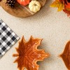 Transpac Ceramic Fall Leaf Dish Set of 2 Decorative Trays and Platters for Autumn Harvest Tabletop Accent - 4 of 4