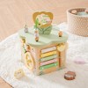 ROBOTIME Baby Activity Gyms, Baby Play Cube Toy with Educational Features, Wooden Activity Cube Toy for Kids' Gift, Yellow, 6"*6"*10.24" - 3 of 4