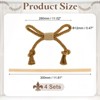 Unique Bargains Cotton Hand-Woven Decorative Tassel Curtain Tiebacks with Wood Club - 2 of 4