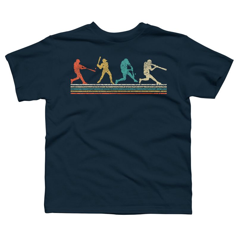 Boy's Design By Humans Vintage Distressed Baseball Swing By LuckyCharm99 T-Shirt, 1 of 3