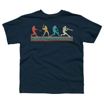 Boy's Design By Humans Vintage Distressed Baseball Swing By LuckyCharm99 T-Shirt