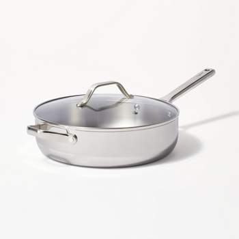 5qt Stainless Steel Saute Pan Silver - Figmint™