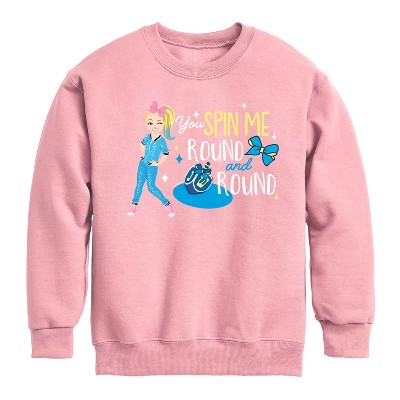 JoJo Siwa You Spin Me Round And Round Graphic Long Sleeve Fleece Sweatshirt - Mauve - 2T