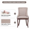 QingMoon Dining Chairs Set of 2, Solid Wood Fabric Upholstered Kitchen Chairs Wingback Accent Chairs with Nailhead Trim for Dining Room - 4 of 4