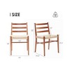 Infurnic Accent Chairs, Comfortable Woven Seat with Sturdy Legs, Modern Accent Chairs for Kitchen and Dining Room, Beige, 19"*19.5"*32" - 4 of 4